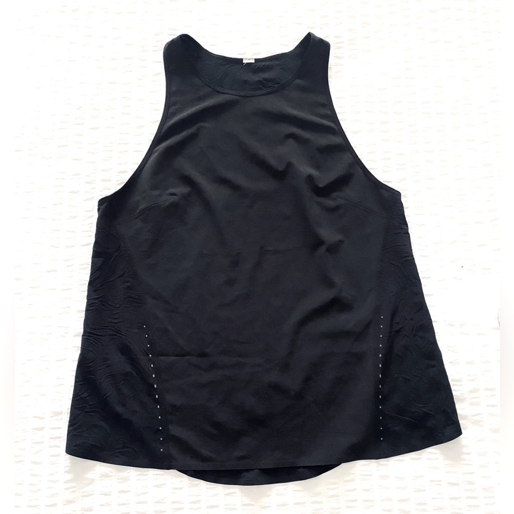 Lululemon In Sense Tank Top Emboss Black Size 4 Lightweight Running - Picture 2 of 13